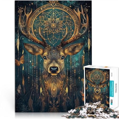 Puzzles für Erwachsene 1000 Fantasie magischer Hirsch Aus Holz,für und ab 14 Jahren Herausforderndes Spiel Tolles Geschenk zum Spielen。Größe:50x75cm/19.6x29.5Zoll Puzzles für Erwachsene 1000 Fantasie magischer Hirsch Aus Holz,für und ab 14 Jahren Herausforderndes Spiel Tolles Geschenk zum Spielen。Größe:50x75cm/19.6x29.5Zoll von LKSDCBOT