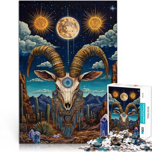 Puzzles für Erwachsene 1000 Puzzles Ziegenschädel Aus Karton,ab 14 Jahren lustige Spiele für Familien Geschenk - Herausforderndes Spiel。Größe:26x38cm/10.2x14.9Zoll Puzzles für Erwachsene 1000 Puzzles Ziegenschädel Aus Karton,ab 14 Jahren lustige Spiele für Familien Geschenk - Herausforderndes Spiel。Größe:26x38cm/10.2x14.9Zoll von LKSDCBOT
