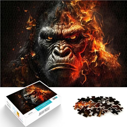 Puzzles für Erwachsene 1000 Schimpanse aus Feuer Aus Holz,ab 14 Jahren DIY-Lernspiele Wichtelgeschenke。Größe:50x75cm/19.6x29.5Zoll Puzzles für Erwachsene 1000 Schimpanse aus Feuer Aus Holz,ab 14 Jahren DIY-Lernspiele Wichtelgeschenke。Größe:50x75cm/19.6x29.5Zoll von LKSDCBOT