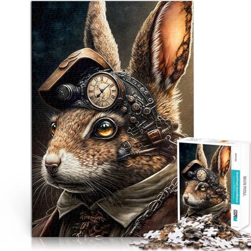 Puzzles für Erwachsene 1000 Steampunk Hase Aus Karton,ab 14 Jahren Anti-Stress-Lernspielzeug Geschenkspielzeug。Größe:26x38cm/10.2x14.9Zoll Puzzles für Erwachsene 1000 Steampunk Hase Aus Karton,ab 14 Jahren Anti-Stress-Lernspielzeug Geschenkspielzeug。Größe:26x38cm/10.2x14.9Zoll von LKSDCBOT