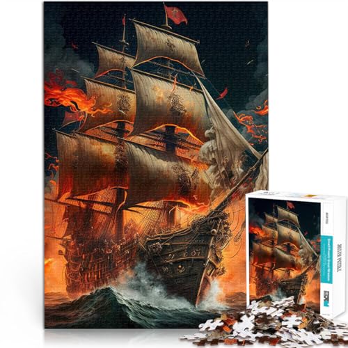 Puzzles für Erwachsene 2000 Puzzles Piratenschiff Aus Karton,ab 14 Jahren Wanddekoration Einzigartige Geburtstags Größe:70x100cm/27.5x39.3Zoll Puzzles für Erwachsene 2000 Puzzles Piratenschiff Aus Karton,ab 14 Jahren Wanddekoration Einzigartige Geburtstags Größe:70x100cm/27.5x39.3Zoll von LKSDCBOT