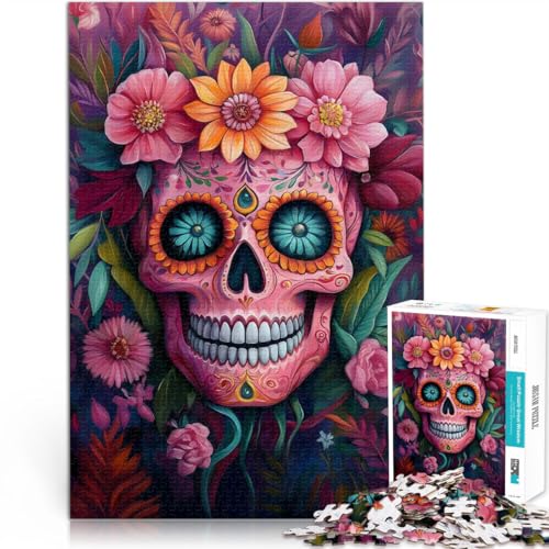 Puzzles für Erwachsene 2000 Rosa Totenkopf und Blumen Aus Karton,Geeignet für Personen ab 14 Jahren Home Dekoration Spiel Spielzeug Tolles Geschenk zum Spielen。Größe:70x100cm/27.5x39.3Zoll Puzzles für Erwachsene 2000 Rosa Totenkopf und Blumen Aus Karton,Geeignet für Personen ab 14 Jahren Home Dekoration Spiel Spielzeug Tolles Geschenk zum Spielen。Größe:70x100cm/27.5x39.3Zoll von LKSDCBOT