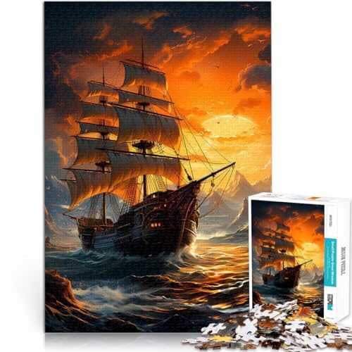 Puzzles für Erwachsene 2000 Seeschiff Aus Karton，ab 14 Jahren Familienspiel für und Spiele Spielzeug Geschenk。Größe：70x100cm/27.5x39.3Zoll von LKSDCBOT