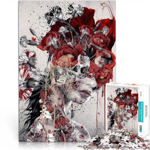 Schweres Puzzle für Erwachsene, 1000 Teile KÖNIGIN DER SCHÄDEL Aus Karton,ab 14 Jahren Herausforderndes Spiel Geschenk - Herausforderndes Spiel。Größe:38x52cm/14.9x20.4Zoll Schweres Puzzle für Erwachsene, 1000 Teile KÖNIGIN DER SCHÄDEL Aus Karton,ab 14 Jahren Herausforderndes Spiel Geschenk - Herausforderndes Spiel。Größe:38x52cm/14.9x20.4Zoll von LKSDCBOT
