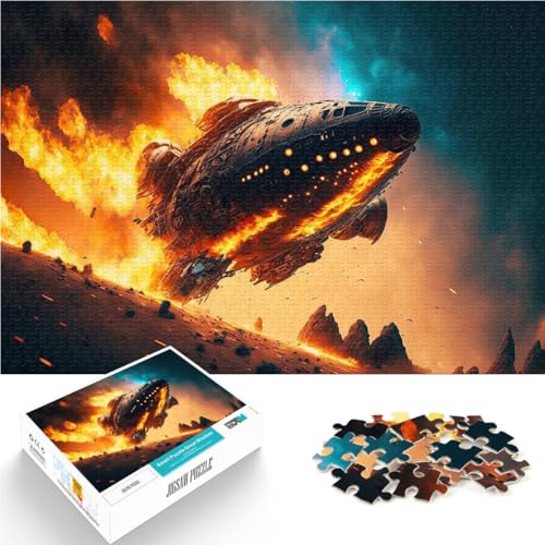 Schweres Puzzle für Erwachsene, 1000 Teile Raumschiff Aus Holz,ab 14 Jahren Lernspielzeug-Herausforderung 。Größe:50x75cm/19.6x29.5Zoll Schweres Puzzle für Erwachsene, 1000 Teile Raumschiff Aus Holz,ab 14 Jahren Lernspielzeug-Herausforderung 。Größe:50x75cm/19.6x29.5Zoll von LKSDCBOT