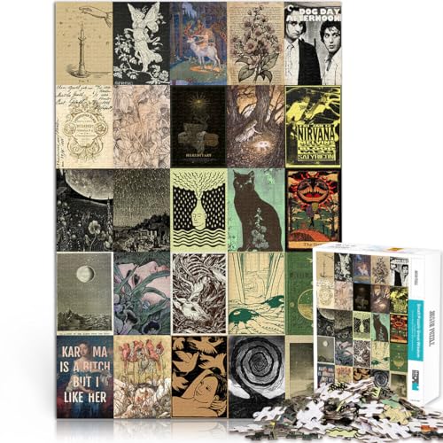 Schweres Puzzle für Erwachsene, 1000 Teile Retro-Kunst-Mosaik-Poster Aus Karton,ab 14 Jahren Intellektuelles Spielzeugspiel Interessante Geschenke zur Stressreduzierung。Größe:26x38cm/10.2x14.9Zoll Schweres Puzzle für Erwachsene, 1000 Teile Retro-Kunst-Mosaik-Poster Aus Karton,ab 14 Jahren Intellektuelles Spielzeugspiel Interessante Geschenke zur Stressreduzierung。Größe:26x38cm/10.2x14.9Zoll von LKSDCBOT