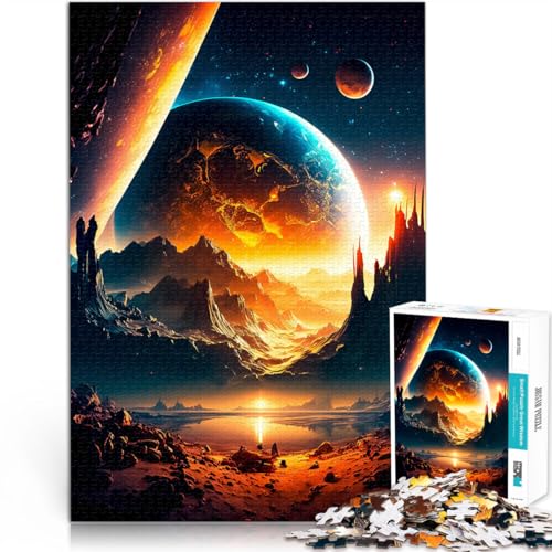 für Erwachsene 1000-Teile-Puzzle Berge und Planeten Aus Karton,ab 14 Jahren Spielspielzeug Kunstwerk Geschenk。Größe:26x38cm/10.2x14.9Zoll für Erwachsene 1000-Teile-Puzzle Berge und Planeten Aus Karton,ab 14 Jahren Spielspielzeug Kunstwerk Geschenk。Größe:26x38cm/10.2x14.9Zoll von LKSDCBOT