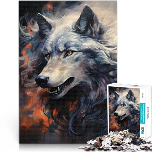 für Erwachsene 1000 Teile Puzzle Wolf-Kunstwerk - Geist des Wolfes Aus Holz,für und ab 14 Jahren Herausforderungsspielzeug Weihnachtsspiel Geschenke。Größe:50x75cm/19.6x29.5Zoll für Erwachsene 1000 Teile Puzzle Wolf-Kunstwerk - Geist des Wolfes Aus Holz,für und ab 14 Jahren Herausforderungsspielzeug Weihnachtsspiel Geschenke。Größe:50x75cm/19.6x29.5Zoll von LKSDCBOT