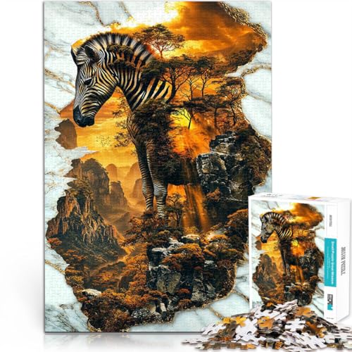 für Erwachsene 1000-teiliges Puzzle Geist der Savanne Aus Holz，für 14+ Perfekte Dekoration Geschenkspielzeug。Größe：50x75cm/19.6x29.5Zoll von LKSDCBOT