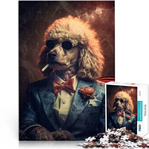 für Erwachsene 2000 Teile Puzzle edler Pudel Aus Karton，ab 14 Jahren Unmögliches Spiel Weihnachtsgeburtstagsgeschenk。Größe：70x100cm/27.5x39.3Zoll von LKSDCBOT
