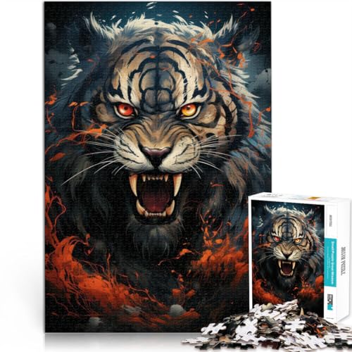 für Erwachsene Puzzles 1000 Teile Puzzles Tigerporträt Aus Karton,ab 14 Jahren Pädagogisches Lernspielzeug Familienspiele Tolle Geschenke und Spielzeuge。Größe:26x38cm/10.2x14.9Zoll für Erwachsene Puzzles 1000 Teile Puzzles Tigerporträt Aus Karton,ab 14 Jahren Pädagogisches Lernspielzeug Familienspiele Tolle Geschenke und Spielzeuge。Größe:26x38cm/10.2x14.9Zoll von LKSDCBOT