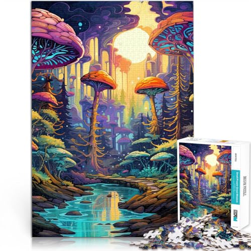 für Erwachsene Puzzles 1000 Teile Puzzles Trippy Forest Aus Karton，für Kinder ab 14 Jahren Intellektuelles Spiel Kunstwerk Geschenk。Größe：38x52cm/14.9x20.4Zoll von LKSDCBOT