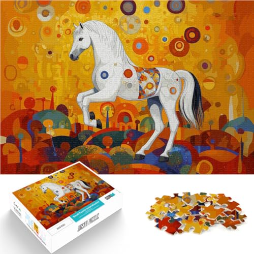 für Erwachsene Puzzles 1000 Teile Puzzles Weißes Karussellpferd Aus Karton,ab 14 Jahren Interessante Stressreduzierung Geburtstagsgeschenk, Geschenke, Wandkunst。Größe:38x52cm/14.9x20.4Zoll für Erwachsene Puzzles 1000 Teile Puzzles Weißes Karussellpferd Aus Karton,ab 14 Jahren Interessante Stressreduzierung Geburtstagsgeschenk, Geschenke, Wandkunst。Größe:38x52cm/14.9x20.4Zoll von LKSDCBOT