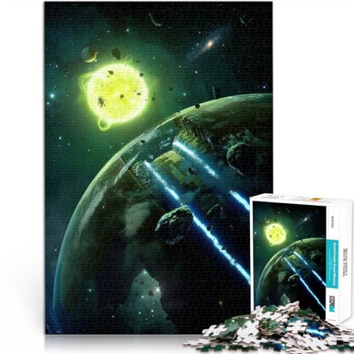 für Erwachsene1000-Teile-Puzzles Der Bruch Aus Holz，ab 14 Jahren Spielzeug Geschenke für Freunde und Familie。Größe：50x75cm/19.6x29.5Zoll von LKSDCBOT