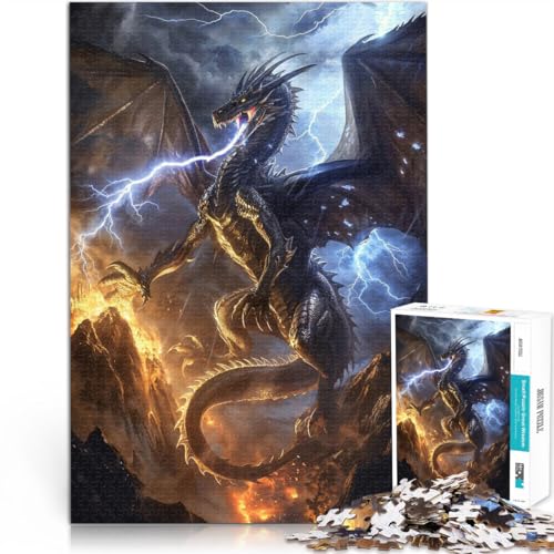für Erwachsene1000-Teile-Puzzles Gewitterdrache Aus Karton，ab 14 Jahren Familienspiel für und Tolle Geschenke und Spielzeuge。Größe：38x52cm/14.9x20.4Zoll von LKSDCBOT