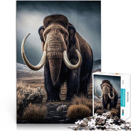 für Erwachsene1000-Teile-Puzzles Mammut Aus Karton，Geeignet für Kinder ab 14 Jahren Urlaub zu Hause: Zeit totschlagen Spiele Spielzeug Geschenk。Größe：26x38cm/10.2x14.9Zoll von LKSDCBOT