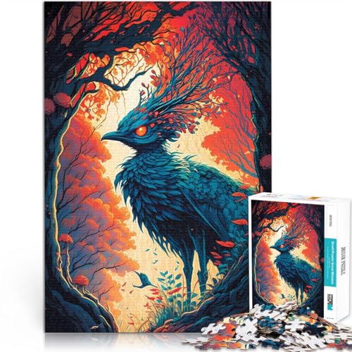 für Erwachsene1000-Teile-Puzzles Straußenroman Aus Holz，für 14+ Anspruchsvoll, Aber lustig und humorvoll Tolle Geschenke und Spielzeuge。Größe：50x75cm/19.6x29.5Zoll von LKSDCBOT