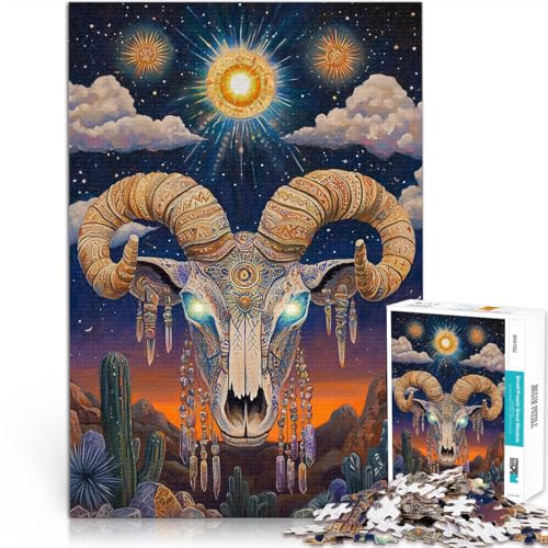 für Erwachsene1000-Teile-Puzzles Ziegenschädel Aus Holz,ab 14 Jahren Hands-on-Spiel Lustiges Geschenk für die ganze Familie。Größe:50x75cm/19.6x29.5Zoll für Erwachsene1000-Teile-Puzzles Ziegenschädel Aus Holz,ab 14 Jahren Hands-on-Spiel Lustiges Geschenk für die ganze Familie。Größe:50x75cm/19.6x29.5Zoll von LKSDCBOT