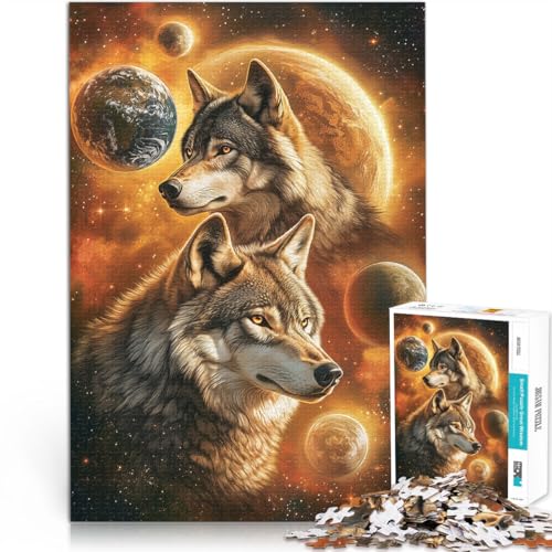 für Erwachsene2000-Teile-Puzzles Wolf auf dem Planeten Aus Karton,ab 14 Jahren Heimdekoration Geburtstagsgeschenk。Größe:70x100cm/27.5x39.3Zoll für Erwachsene2000-Teile-Puzzles Wolf auf dem Planeten Aus Karton,ab 14 Jahren Heimdekoration Geburtstagsgeschenk。Größe:70x100cm/27.5x39.3Zoll von LKSDCBOT
