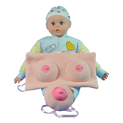 Menschliches weibliches Brustmodell - Brustmodell mit Säuglingspflege Modell - Laktation Lernmodell - für Stillunterricht Stilltraining Weibliches Stillen Lernwerkzeug (Kombination) von LKYLVEE