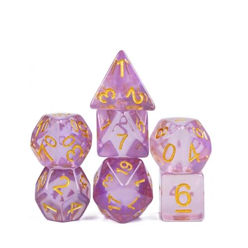 6 Pcs Polyedrische Würfel,D20 Würfelset Dice Spielwürfel for DND RPG Tischspiele (Rosa) von LLGSDLL