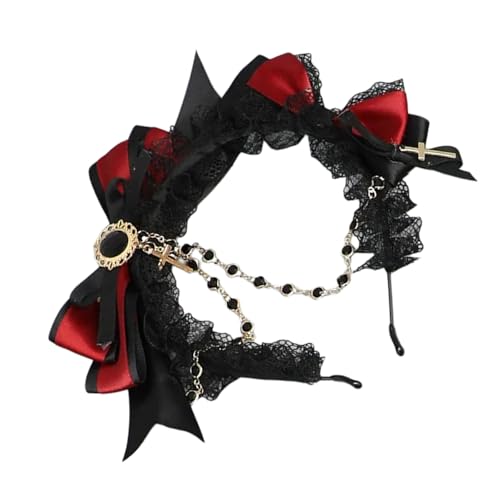 LLHCF 2000er Jahre Maid Haarschleifen für Halloween, Punk, Schleife, Haarspange, Halsband, Manschetten, Band für Cosplay, Party, Verkleidung, Kopfbedeckung, Halsschmuck LLHCF 2000er Jahre Maid Haarschleifen für Halloween, Punk, Schleife, Haarspange, Halsband, Manschetten, Band für Cosplay, Party, Verkleidung, Kopfbedeckung, Halsschmuck von LLHCF