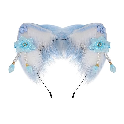 LLHCF Anime Charakter Stirnband Füchse Ohrform Haarreifen Plüsch Karneval Party Kopfschmuck Cosplay Party Kostüm Requisiten Unisex von LLHCF