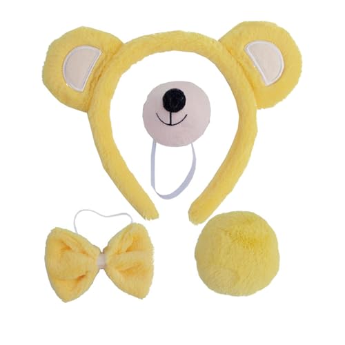 LLHCF Bärenkostüm-Set, Bärenohren, Stirnbänder, Schwanz, Fliege, Nase, Handschuh, Tutu, Tier-Cosplay-Kostüme, Halloween, Weihnachten, Party, Kind LLHCF Bärenkostüm-Set, Bärenohren, Stirnbänder, Schwanz, Fliege, Nase, Handschuh, Tutu, Tier-Cosplay-Kostüme, Halloween, Weihnachten, Party, Kind von LLHCF