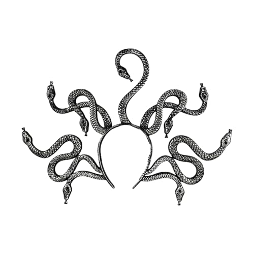LLHCF Cosplay Schlangen-Kopfschmuck Abschlussball Geburtstag Haarbänder Kronen Kopfbedeckung Metallic Schlange Halloween übergroße Kopfbedeckung LLHCF Cosplay Schlangen-Kopfschmuck Abschlussball Geburtstag Haarbänder Kronen Kopfbedeckung Metallic Schlange Halloween übergroße Kopfbedeckung von LLHCF