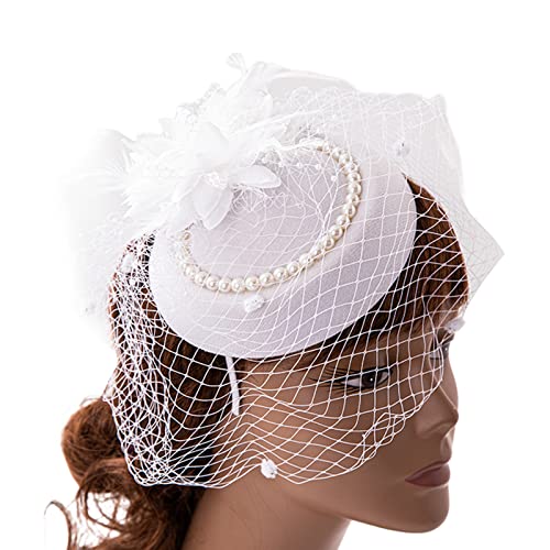 LLHCF Fascinator für Damen, Haarreif, Cocktail, Fascinator, Schleier, Netz, Fascinator, Teeparty, Fascinator, Derby-Hut LLHCF Fascinator für Damen, Haarreif, Cocktail, Fascinator, Schleier, Netz, Fascinator, Teeparty, Fascinator, Derby-Hut von LLHCF