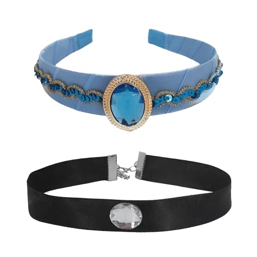 LLHCF Funkelnde Perlen Stirnband und Choker Kostüm Zubehör für Kinder Geburtstag Party und Schulveranstaltung Dressingup Requisiten LLHCF Funkelnde Perlen Stirnband und Choker Kostüm Zubehör für Kinder Geburtstag Party und Schulveranstaltung Dressingup Requisiten von LLHCF