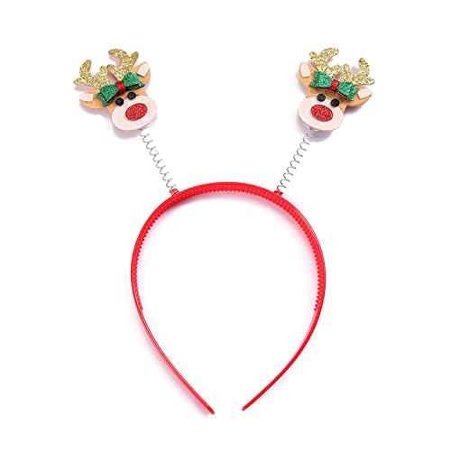 LLHCF Haarreif für Erwachsene, hüpfender Cartoon-Hirsch, für Neujahr, Party, Festival, Haarreif für Aufführungen, Unisex-Kopfschmuck von LLHCF