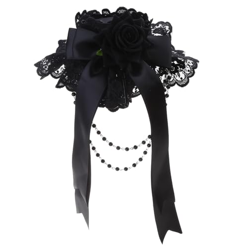 LLHCF Kopfschmuck, Blume, Spitze, Zylinder, Gothic, Schleifen, Hut, Vintage-Stil, Schleife, Kopfbedeckung, Halloween, Cosplay, Kopfbedeckung LLHCF Kopfschmuck, Blume, Spitze, Zylinder, Gothic, Schleifen, Hut, Vintage-Stil, Schleife, Kopfbedeckung, Halloween, Cosplay, Kopfbedeckung von LLHCF