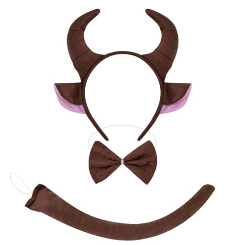 LLHCF Kreatives Rinderhorn-Stirnband, einzigartiger Tier-Kopfschmuck, Haarschmuck für Kinder und Erwachsene, die Tierthemen lieben LLHCF Kreatives Rinderhorn-Stirnband, einzigartiger Tier-Kopfschmuck, Haarschmuck für Kinder und Erwachsene, die Tierthemen lieben von LLHCF