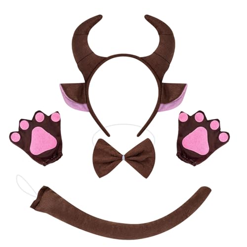 LLHCF Kreatives Rinderhorn-Stirnband, einzigartiger Tier-Kopfschmuck, Haarschmuck für Kinder und Erwachsene, die Tierthemen lieben LLHCF Kreatives Rinderhorn-Stirnband, einzigartiger Tier-Kopfschmuck, Haarschmuck für Kinder und Erwachsene, die Tierthemen lieben von LLHCF