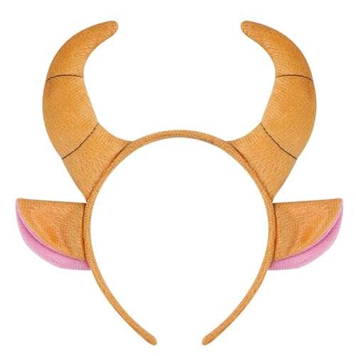LLHCF Kreatives Rinderhorn-Stirnband, einzigartiger Tier-Kopfschmuck, Haarschmuck für Kinder und Erwachsene, die Tierthemen lieben LLHCF Kreatives Rinderhorn-Stirnband, einzigartiger Tier-Kopfschmuck, Haarschmuck für Kinder und Erwachsene, die Tierthemen lieben von LLHCF
