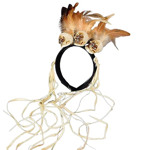LLHCF Lustiges Totenkopf-Stirnband, Geburtstagsparty, Cosplay, Kopfbedeckung, Haarschmuck, Halloween-Kostüm, Haarband LLHCF Lustiges Totenkopf-Stirnband, Geburtstagsparty, Cosplay, Kopfbedeckung, Haarschmuck, Halloween-Kostüm, Haarband von LLHCF