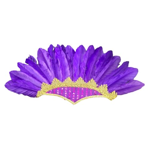 LLHCF MardiGras Haarband Party Feier IndianChiefs Haarband Maskeraden Kopfbedeckung Karneval Party Haarschmuck von LLHCF