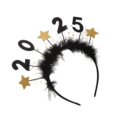 LLHCF New Year Feathered Fashion Head Hoop 2025 Hair Ornament Hair Styling Tool For Children Adults Photo Props LLHCF New Year Feathered Fashion Head Hoop 2025 Hair Ornament Hair Styling Tool For Children Adults Photo Props von LLHCF