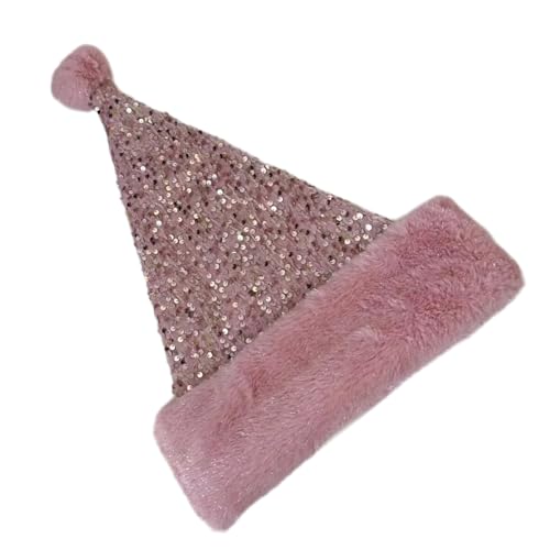 LLHCF Pailletten-Weihnachtsmannmütze, dicker Plüsch-Kopfbedeckung, pelzige Krempe, für Weihnachtsfeiern, Cosplay-Zubehör LLHCF Pailletten-Weihnachtsmannmütze, dicker Plüsch-Kopfbedeckung, pelzige Krempe, für Weihnachtsfeiern, Cosplay-Zubehör von LLHCF