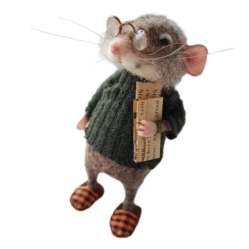 LLHCF Sammlerstück Kleine Nadelfilz Miniaturpuppen Wolle Filzen Mäuse Figur Figur Spielzeug Neujahr Weihnachtsdekoration LLHCF Sammlerstück Kleine Nadelfilz Miniaturpuppen Wolle Filzen Mäuse Figur Figur Spielzeug Neujahr Weihnachtsdekoration von LLHCF
