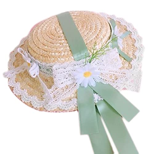 LLHCF Sonnenhut für Teepartys, Spitze, Blume, dekorativer Strohhut, kleiner Hut, Kostümzubehör für Erwachsene, Kinder, Frauen, Mädchen LLHCF Sonnenhut für Teepartys, Spitze, Blume, dekorativer Strohhut, kleiner Hut, Kostümzubehör für Erwachsene, Kinder, Frauen, Mädchen von LLHCF