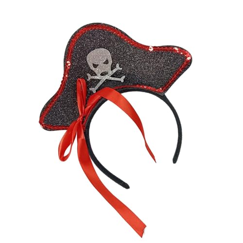 LLHCF Verstellbare Piratenhut-Stirnbänder, Halloween-Thema, Kopfschmuck, Rollenspiel-Haarband für Halloween und Rollenspielveranstaltungen LLHCF Verstellbare Piratenhut-Stirnbänder, Halloween-Thema, Kopfschmuck, Rollenspiel-Haarband für Halloween und Rollenspielveranstaltungen von LLHCF