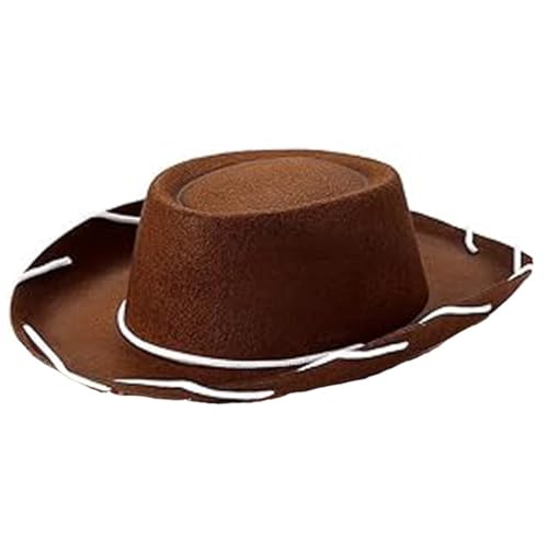LLHCF Verstellbarer Cowboyhut aus Filz, Cowboyhut, für Halloween, Kostüm, Accessoires, Requisite, Verkleidungsparty, Uni, Braun / Rot LLHCF Verstellbarer Cowboyhut aus Filz, Cowboyhut, für Halloween, Kostüm, Accessoires, Requisite, Verkleidungsparty, Uni, Braun / Rot von LLHCF