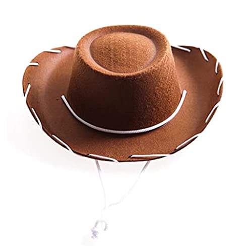 LLHCF Verstellbarer Cowboyhut aus Filz, Cowboyhut, für Halloween, Kostüm, Accessoires, Requisite, Verkleidungsparty, Uni, Braun / Rot LLHCF Verstellbarer Cowboyhut aus Filz, Cowboyhut, für Halloween, Kostüm, Accessoires, Requisite, Verkleidungsparty, Uni, Braun / Rot von LLHCF