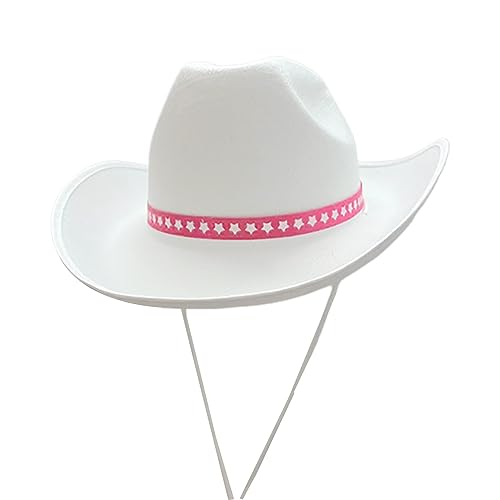 LLHCF Weißer Hut, Kostümzubehör, Western-Cowboyhut, Mehrzweck-Dekoration für Kinder, Mädchen, Kostüm, Cosplay, Requisiten, Ornament LLHCF Weißer Hut, Kostümzubehör, Western-Cowboyhut, Mehrzweck-Dekoration für Kinder, Mädchen, Kostüm, Cosplay, Requisiten, Ornament von LLHCF