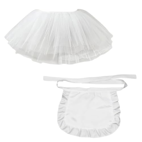 Maid Rüschen-Taille halbe Schürze mit Tutus-Rock, Set für Damen, chinesischer kleiner Koch, Cheongsam-Zubehör, Anime-Mädchen-Outfit Maid Rüschen-Taille halbe Schürze mit Tutus-Rock, Set für Damen, chinesischer kleiner Koch, Cheongsam-Zubehör, Anime-Mädchen-Outfit von LLHCF
