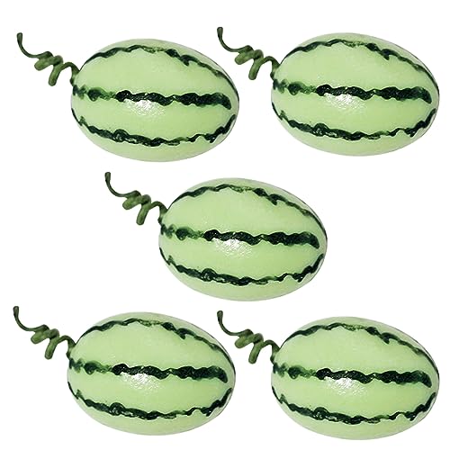 Multifunktions-Miniatur-Wassermelonen-Modell, dekorativ, Haushalt, Mädchen, Jungen, Ornament, 5 Stück Multifunktions-Miniatur-Wassermelonen-Modell, dekorativ, Haushalt, Mädchen, Jungen, Ornament, 5 Stück von LLHCF