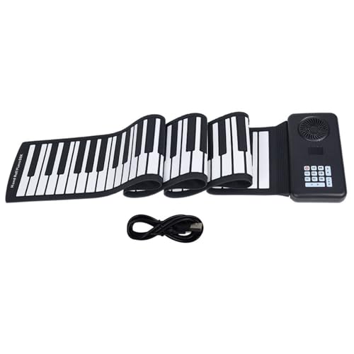 Rolltastatur mit 88 Tasten, faltbar, elektronisches Klavier, wiederaufladbar, tragbar, für Anfänger, Kinder, einfach zu spielen Rolltastatur mit 88 Tasten, faltbar, elektronisches Klavier, wiederaufladbar, tragbar, für Anfänger, Kinder, einfach zu spielen von LLHCF