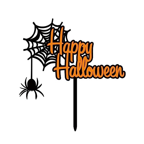Kleine Cupcake-Topper mit Halloween-Thema, Backzubehör, Party-Dekorationen, Kürbisse, Spinnennetz, Fledermaus, Cupcake-Dekoration von LLINthy